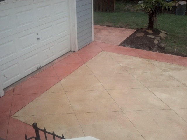 Kitty Hawk Landing Colored Concrete Driveway