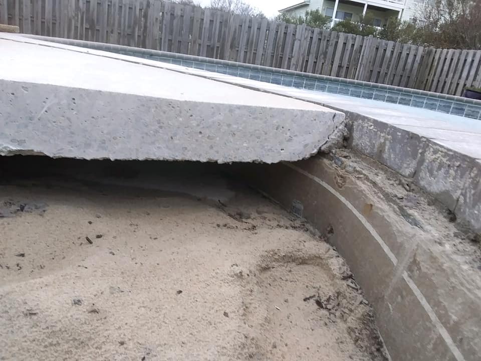 Undermined Pool Deck